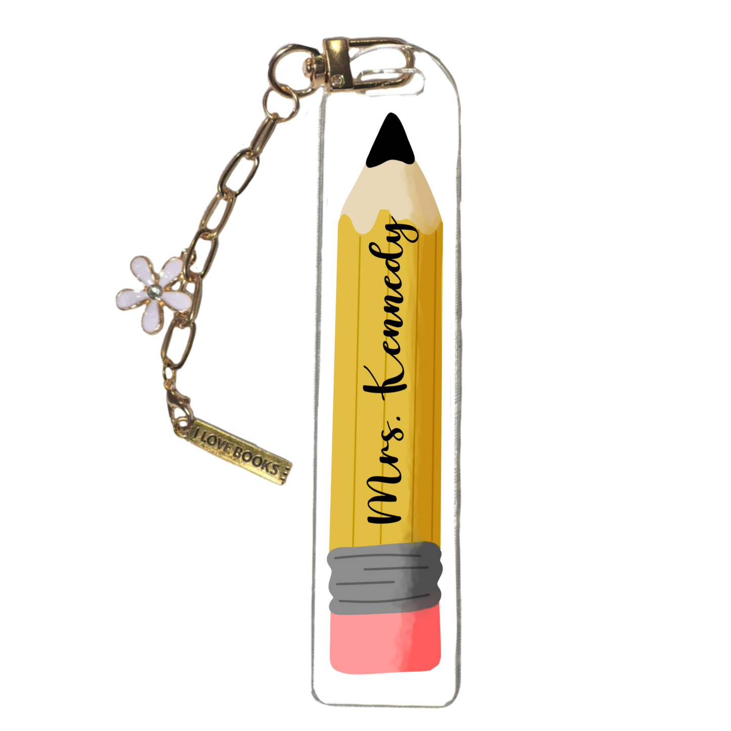 Pencil Name Bookmark UV DTF Transfer | Bookmark Wrap Transfer Only