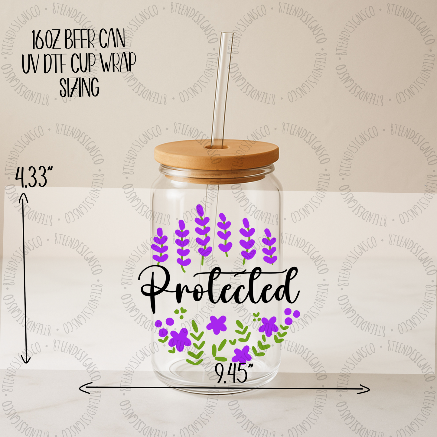 Protected | Glass Can UV DTF Transfer Wrap