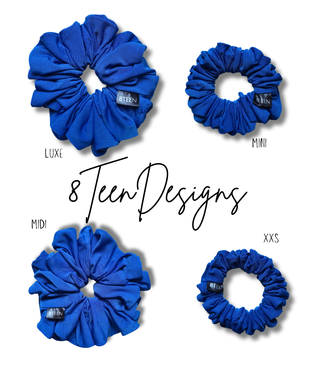 MINI Blue Scrunchie | Hair Accessory