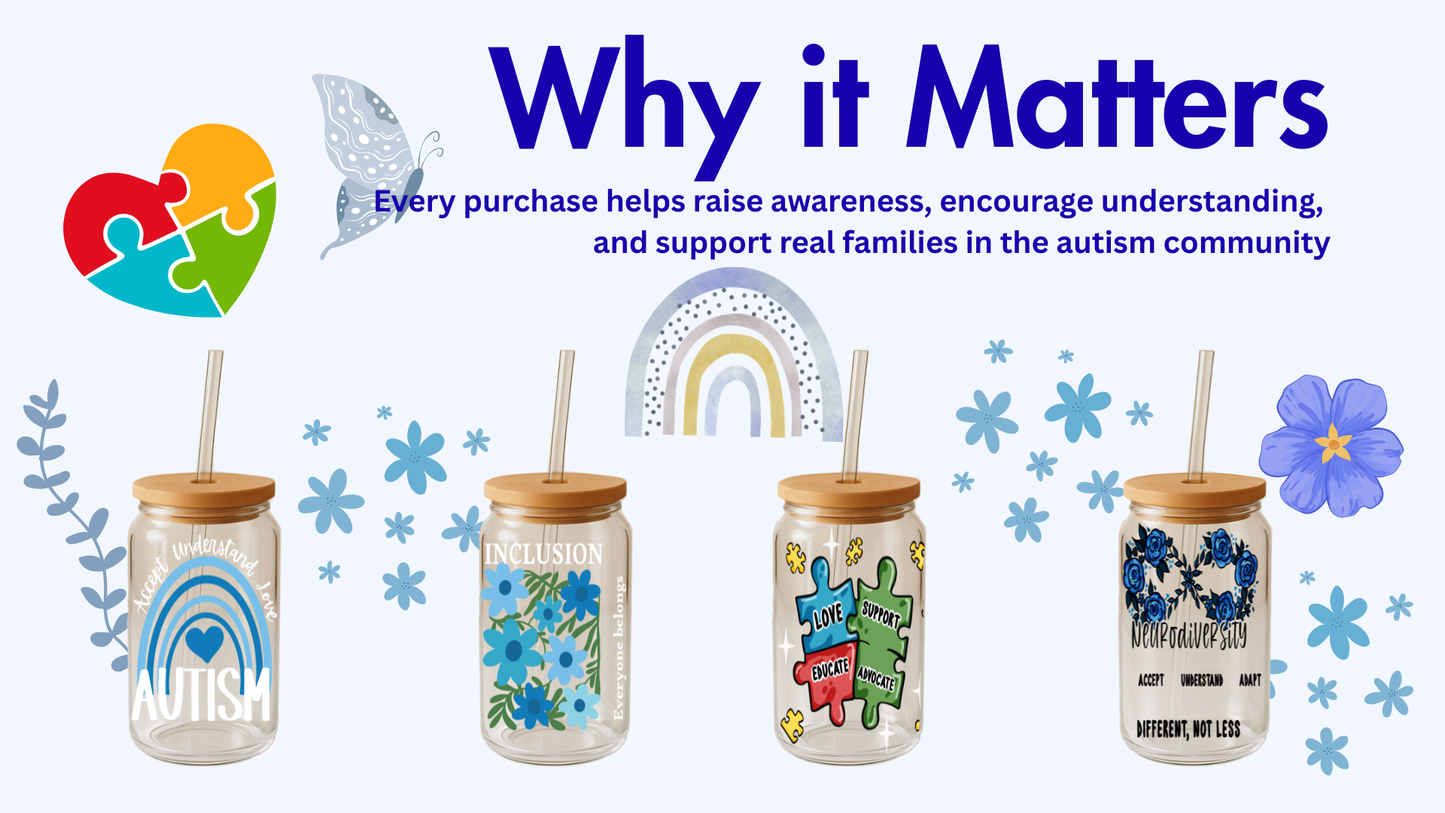 Autism Awareness Collection | Inclusion Glass Tumbler