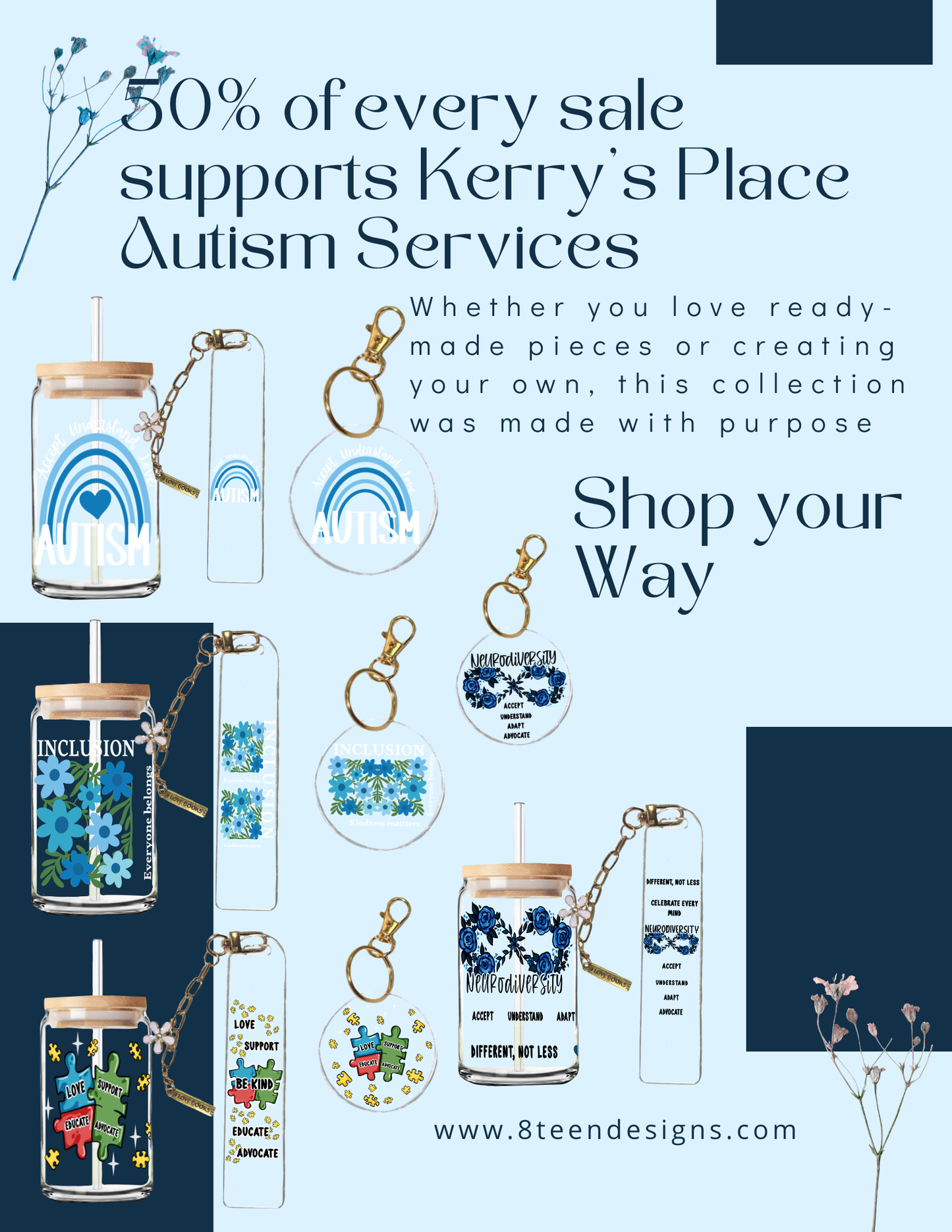 Autism Awareness Collection | Inclusion Keychain