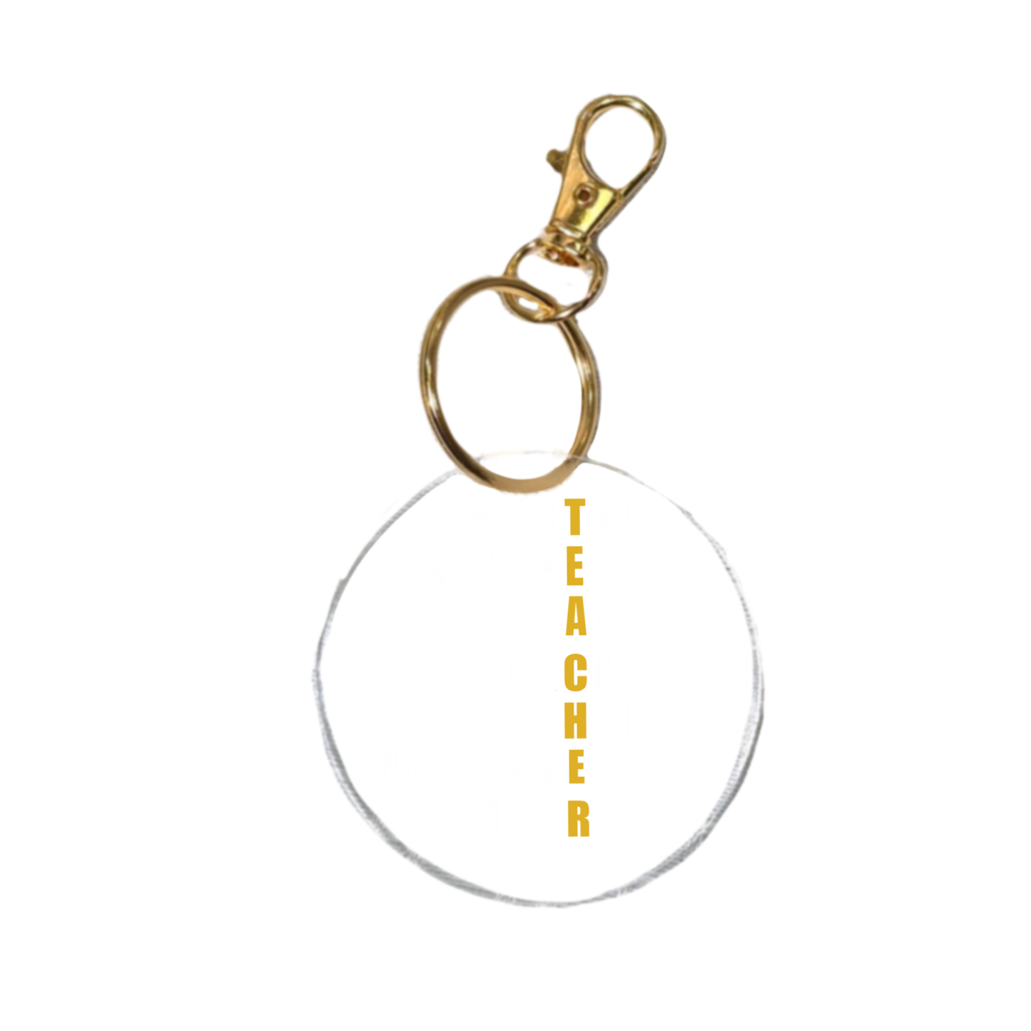 Teacher Keychain | Teacher Gift Acrylic Keychain (white lettering)