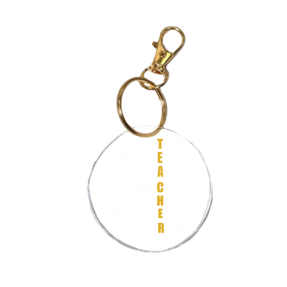 Teacher Keychain | Teacher Gift Acrylic Keychain (white lettering)