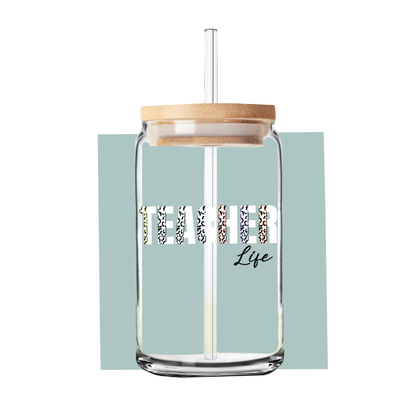 Teacher Life UV DTF Transfer | Glass Can Wrap Transfer Only (White Writing)