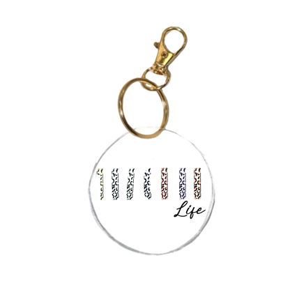 Teacher Life Keychain | Teacher Gift Acrylic Keychain (White Lettering)