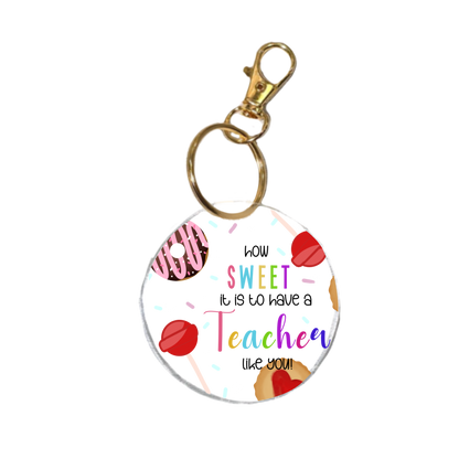 Sweet Teacher UV Transfer | UV DTF Keychain Transfer