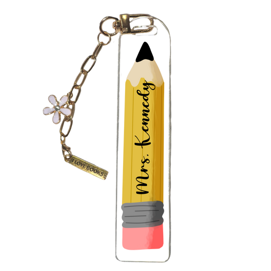 Personalized Teacher Name Bookmark | Teacher Gift Acrylic Bookmark