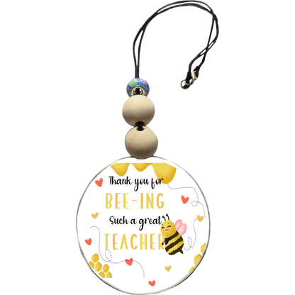 Teacher Bee UV Transfer | UV DTF Keychain Transfer