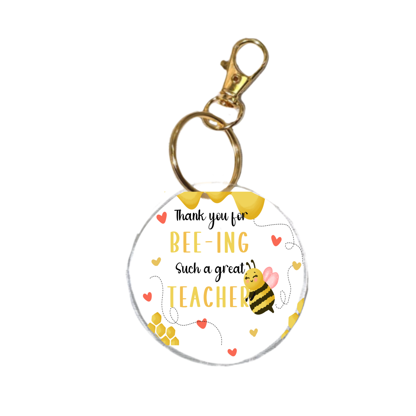 Thank You Teacher Keychain | Teacher Gift Acrylic Keychain