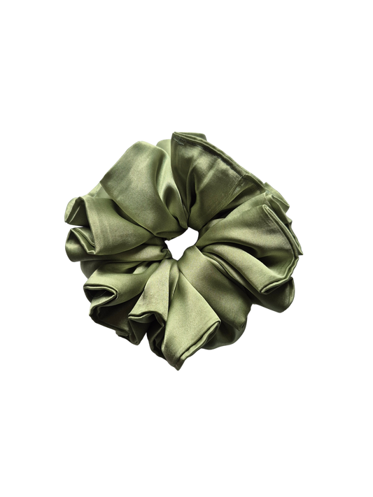 Luxe The Annex Scrunchie | Sage Green Satin Scrunchie | Soft Neutral Hair Accessory