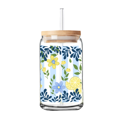 Lemon Bloom | Glass Tumbler