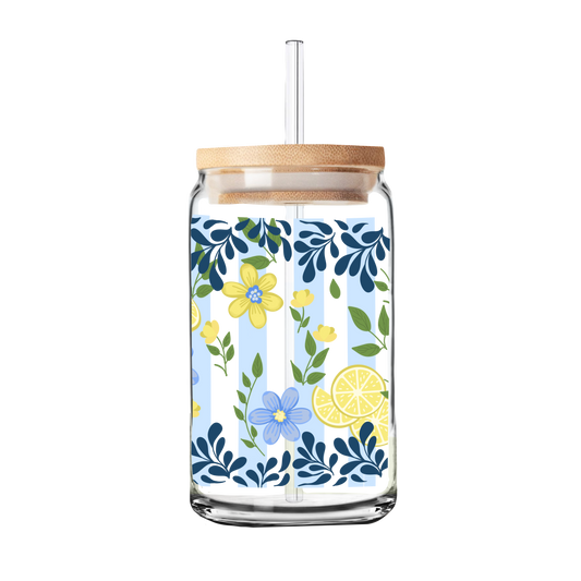 Lemon Bloom | Glass Tumbler