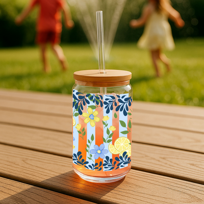 Lemon Bloom | Glass Tumbler