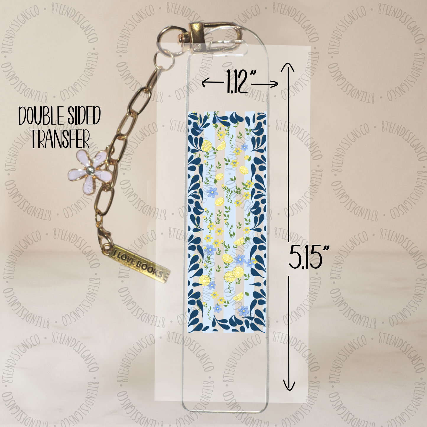 Lemon Bloom | Bookmark UV DTF Transfer