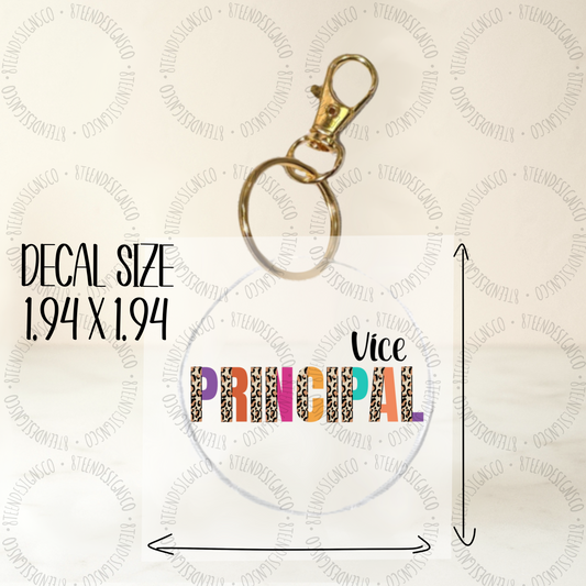 Vice Principal UV Transfer | UV DTF Keychain Transfer