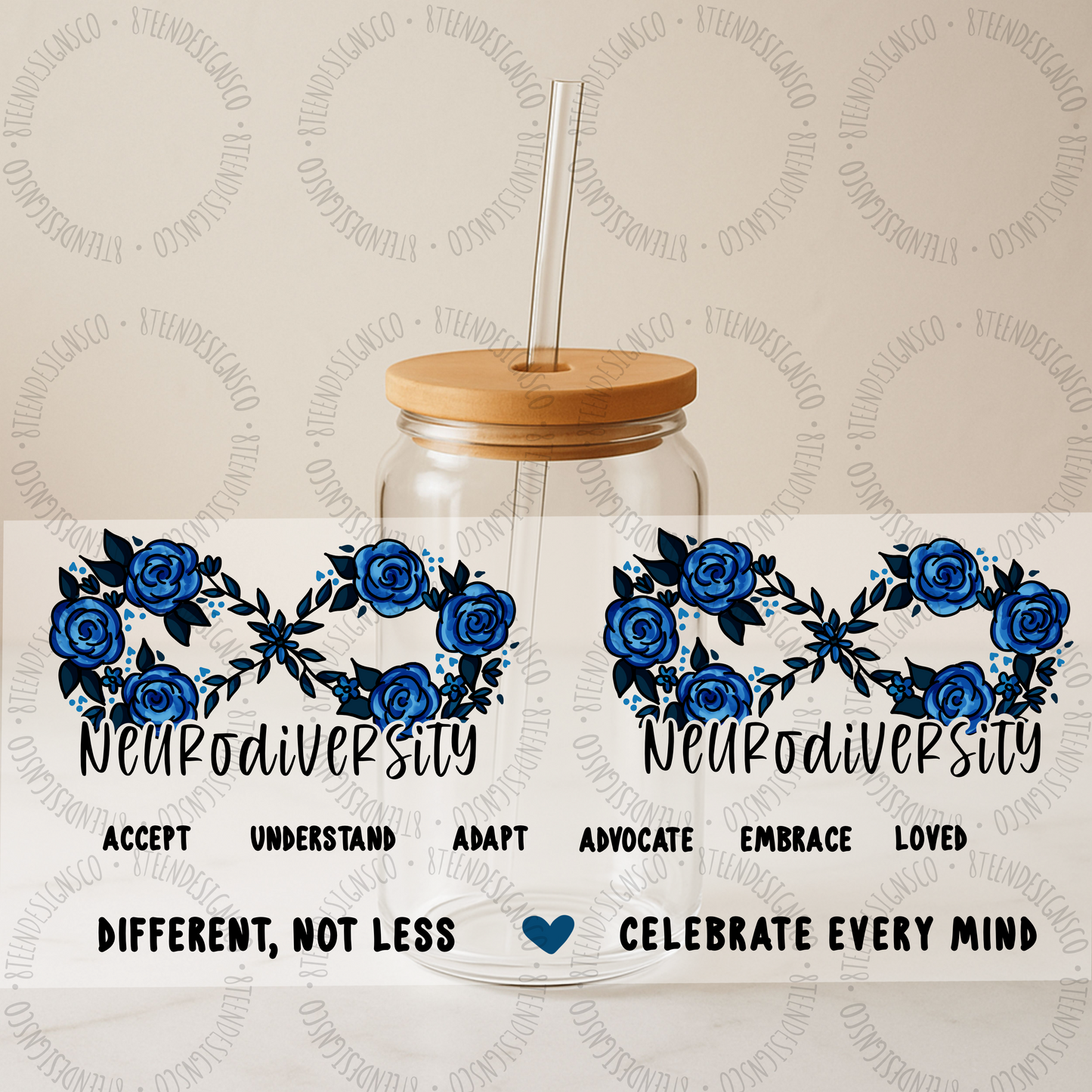 Autism Awareness Collection | Glass Can UV DTF Transfer Bundle