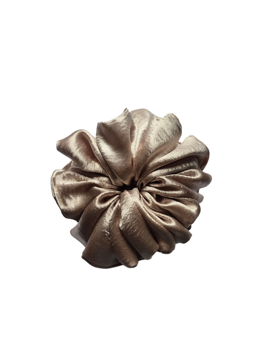 Luxe Yorkville Scrunchie | Champagne Satin Scrunchie | Neutral Luxe Hair Accessory
