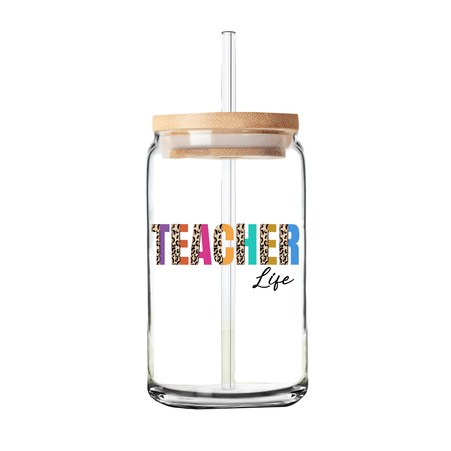 Teacher Life UV DTF Transfer | Glass Can Wrap Transfer Only