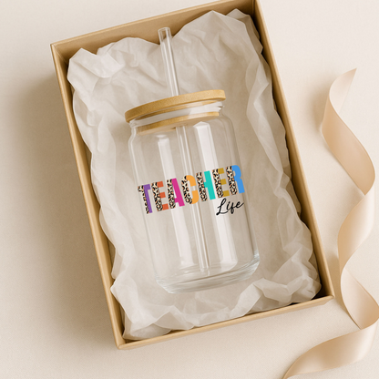 Teacher Life | Teacher Gift | Glass Can Tumbler | Libby Glass