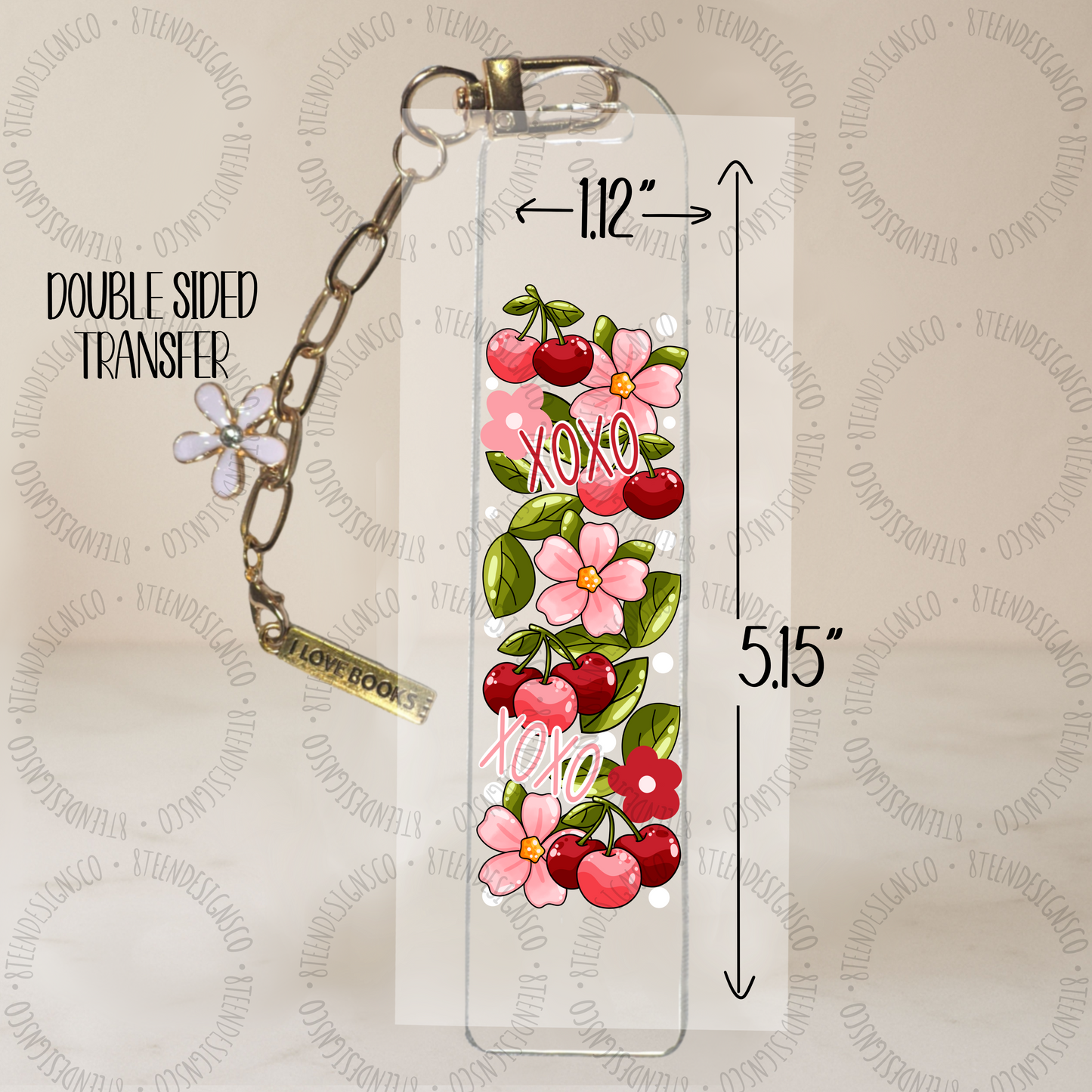 Cherry Blossom | Bookmark UV DTF Transfer