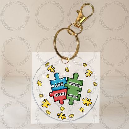 Autism Awareness Collection | Keychain UV DTF Transfer Bundle