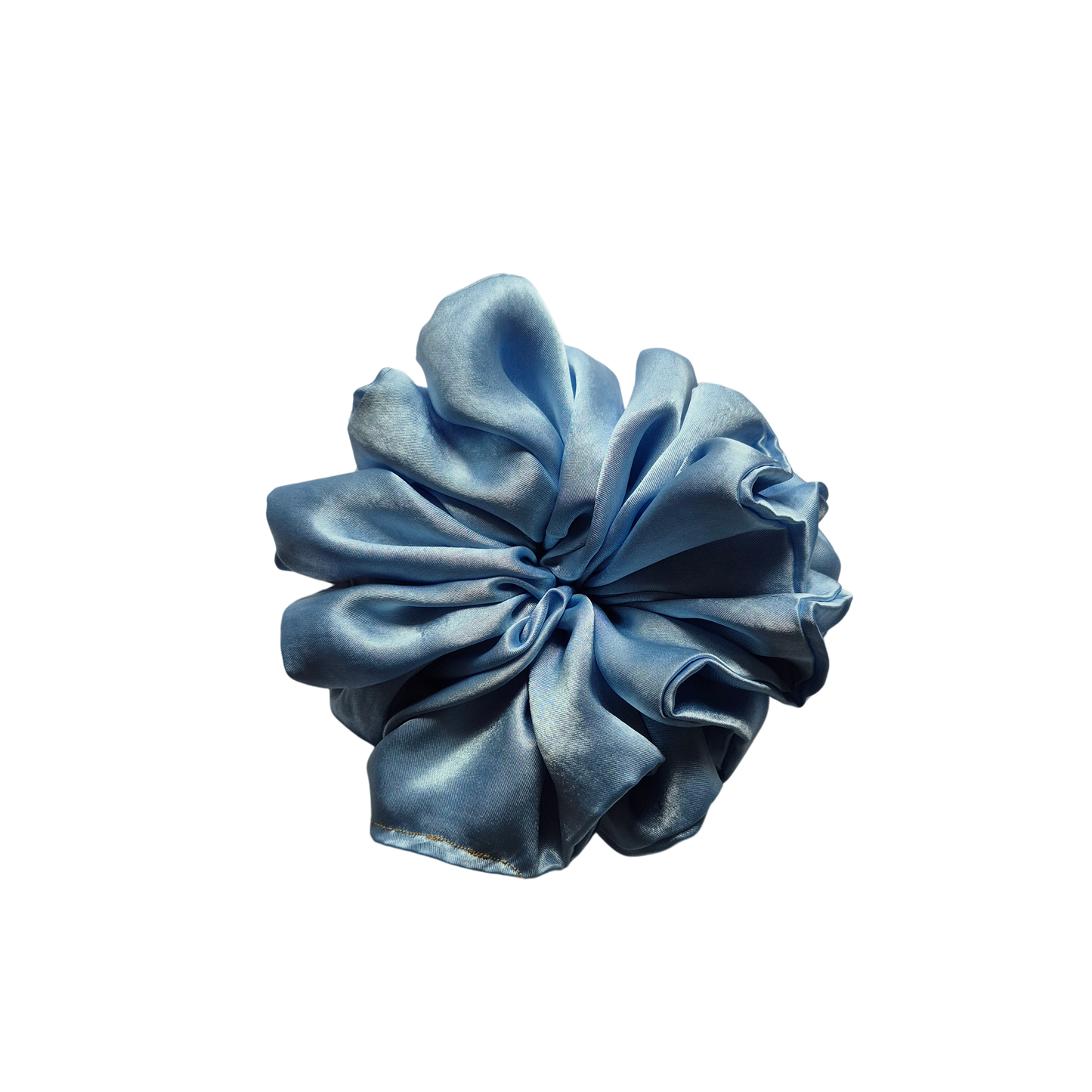 Luxe Harbourfront Scrunchie | Light Blue Satin Scrunchie | Soft Minimal Hair Accessory