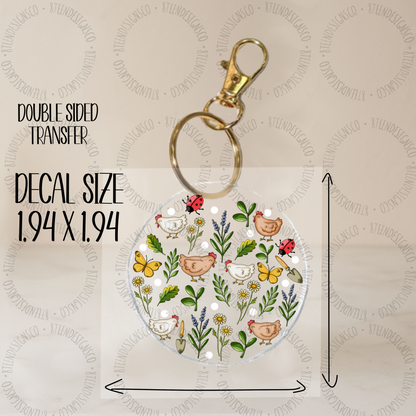 Farm Garden | Keychain UV DTF Transfer