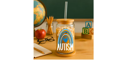 Autism Awareness Collection | Rainbow Glass Tumbler