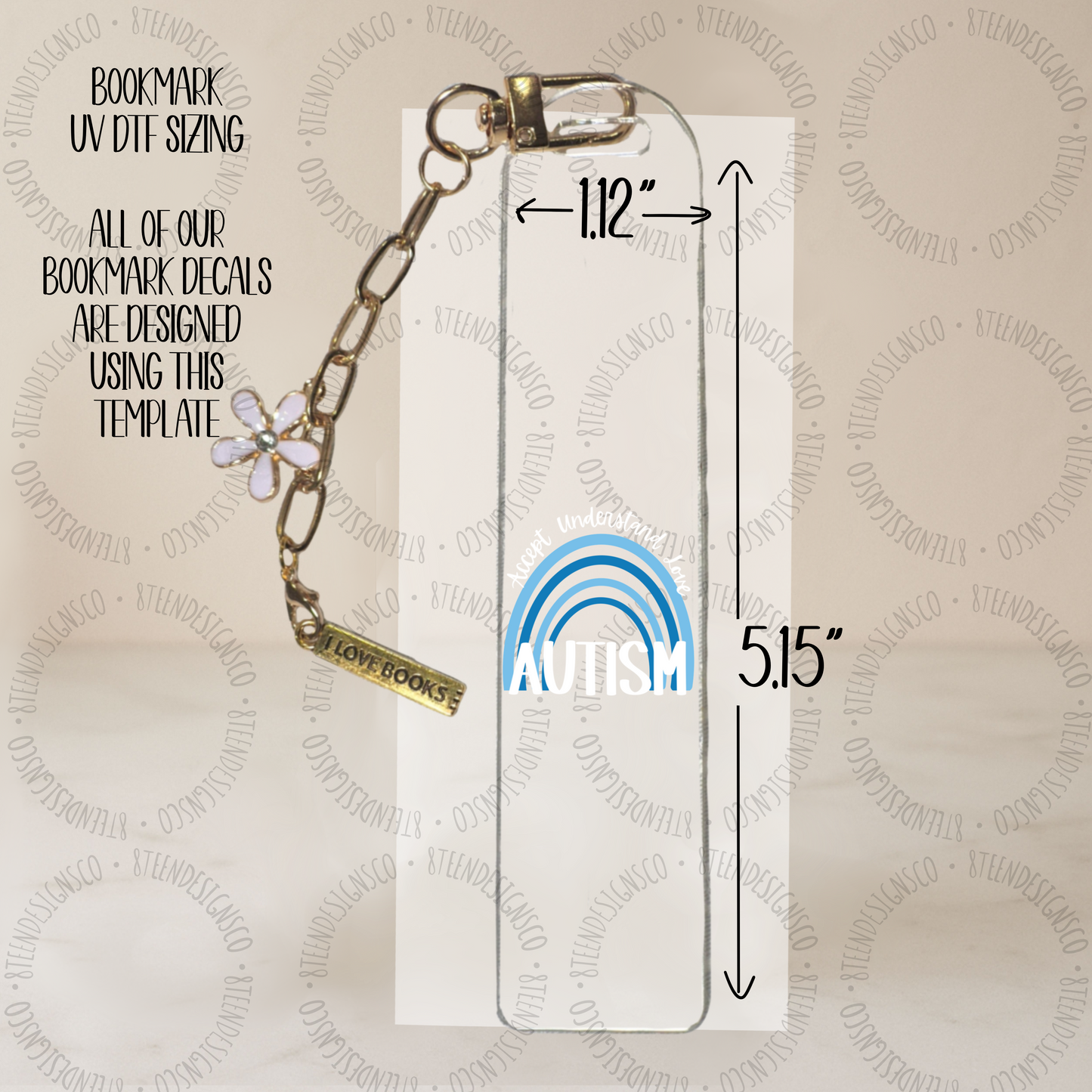 Autism Awareness Collection | Bookmark UV DTF Transfer Bundle