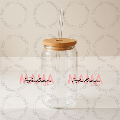 Mother’s Day UV DTF GLASS CAN Transfer Wrap Collection 💕 | Bundle of 7 Glass Can Transfers | Transfer ONLY