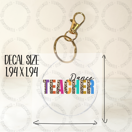 Teacher Assistant UV Transfer | UV DTF Keychain Transfer