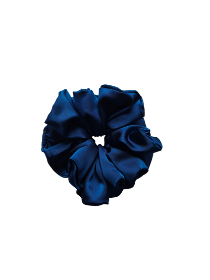 Luxe King West Scrunchie Oversized | Royal Blue Satin Hair Scrunchie | Oversized Luxe Hair Scrunchie | Oversized Luxe Hair Accessory