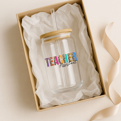 Teacher Assistant | Teacher Gift | Glass Can Tumbler | Libby Glass
