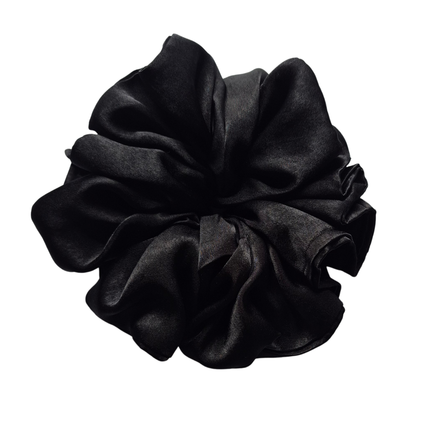 LUXE Queen Street Scrunchie | Black Satin Scrunchie | Classic Oversized Hair Accessory