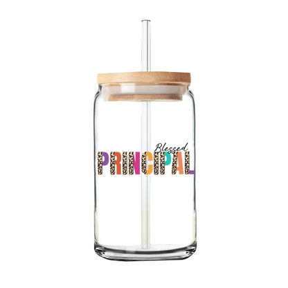 Blessed Principal UV DTF Transfer | Glass Can Wrap Transfer Only