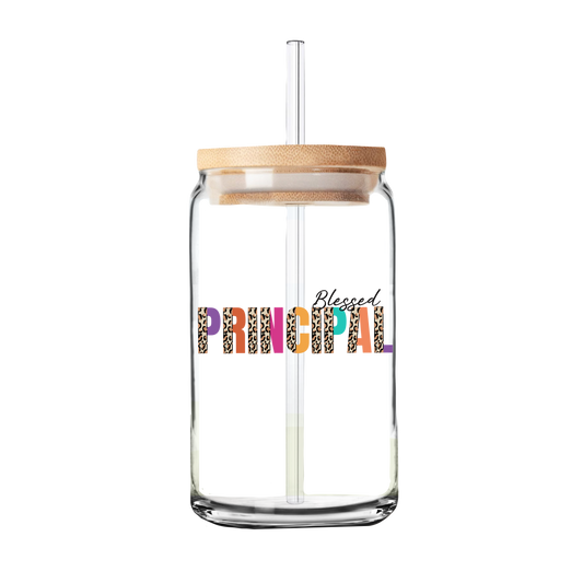 Blessed Principal | Teacher Gift | Glass Can Tumbler | Libby Glass