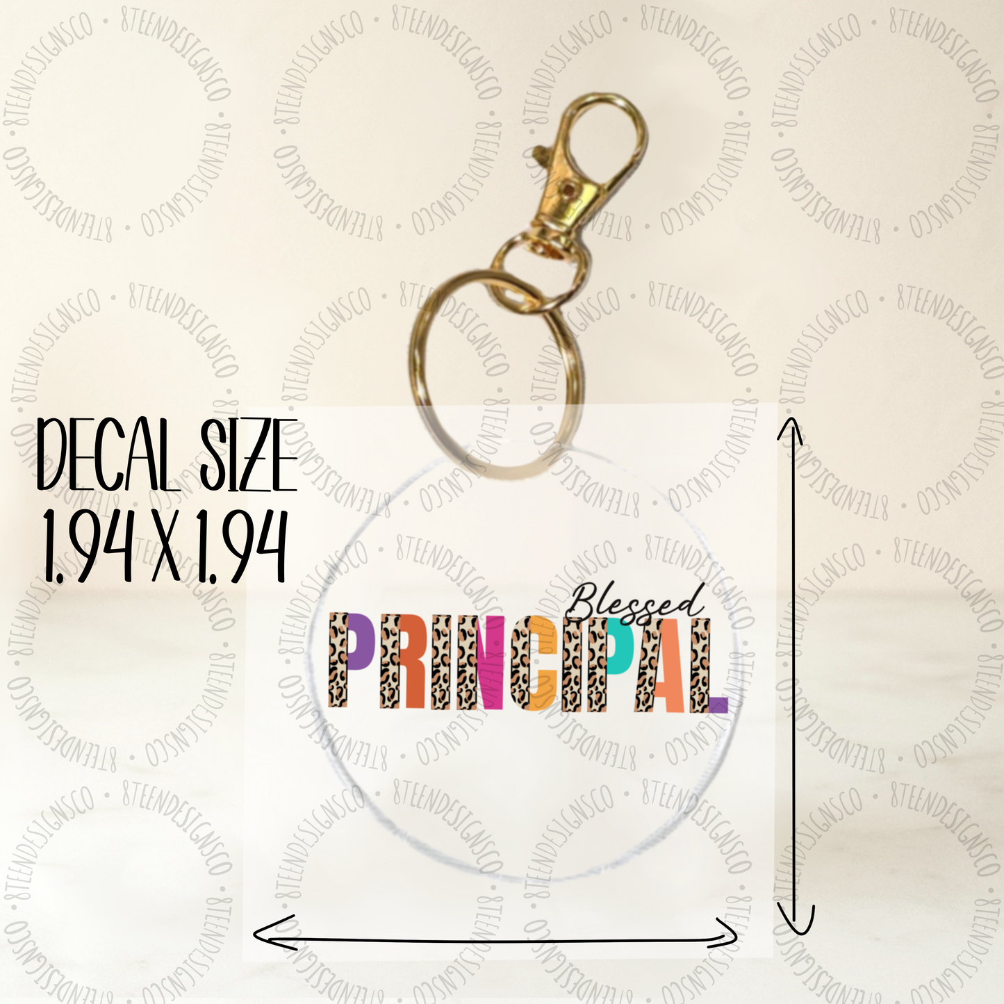 Blessed Principal UV Transfer | UV DTF Keychain Transfer