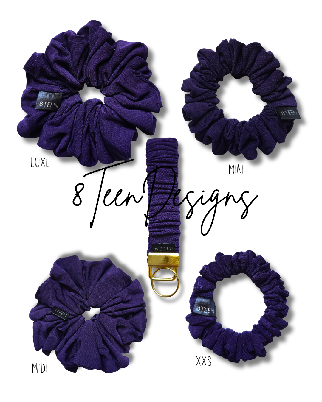 LUXE Violet Scrunchie | Classic Oversized Hair Accessory