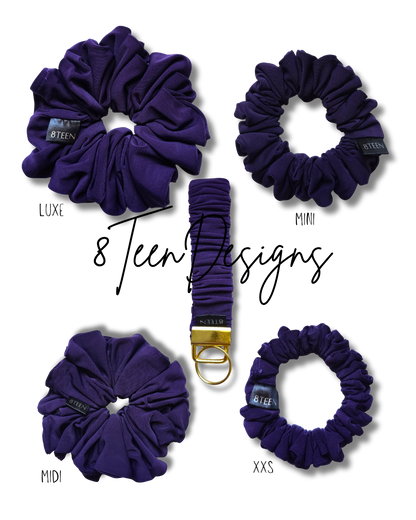 LUXE Violet Scrunchie | Classic Oversized Hair Accessory