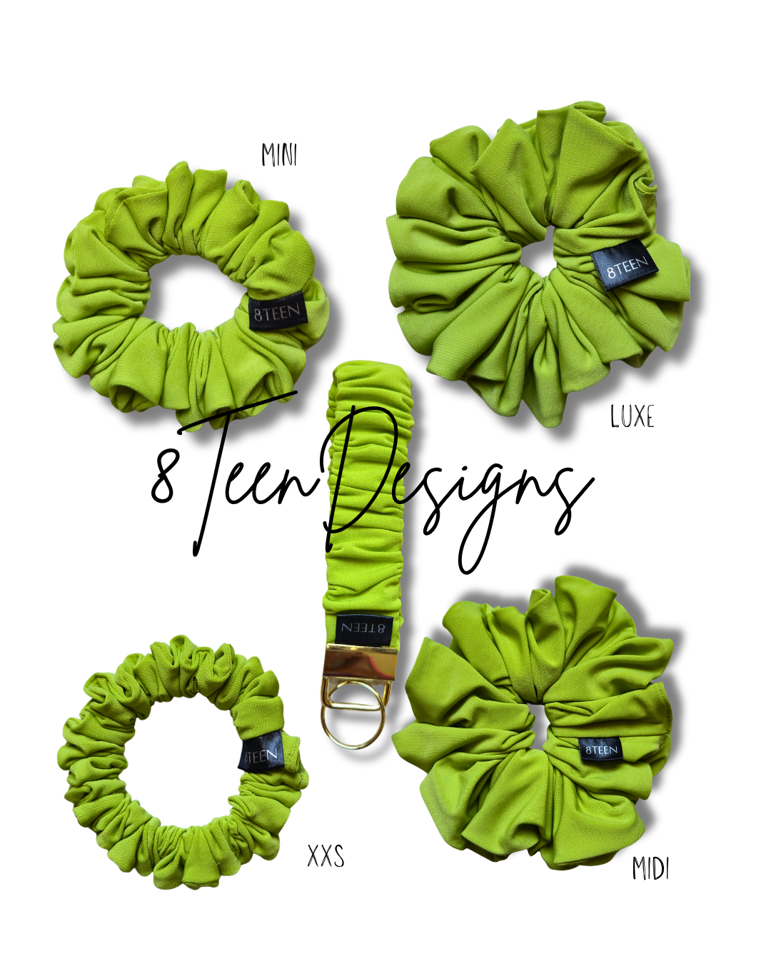 LUXE Green Scrunchie | Classic Oversized Hair Accessory