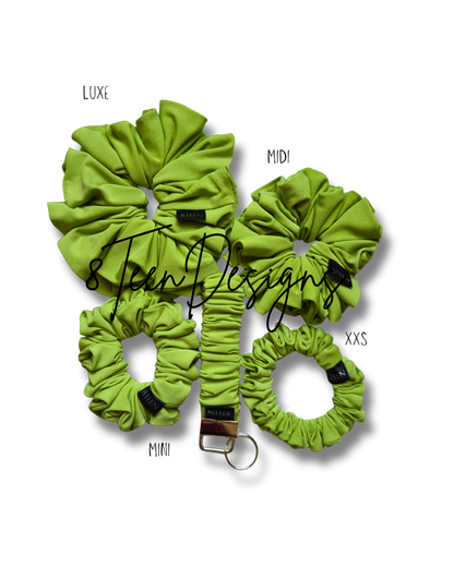 LUXE Green Scrunchie | Classic Oversized Hair Accessory