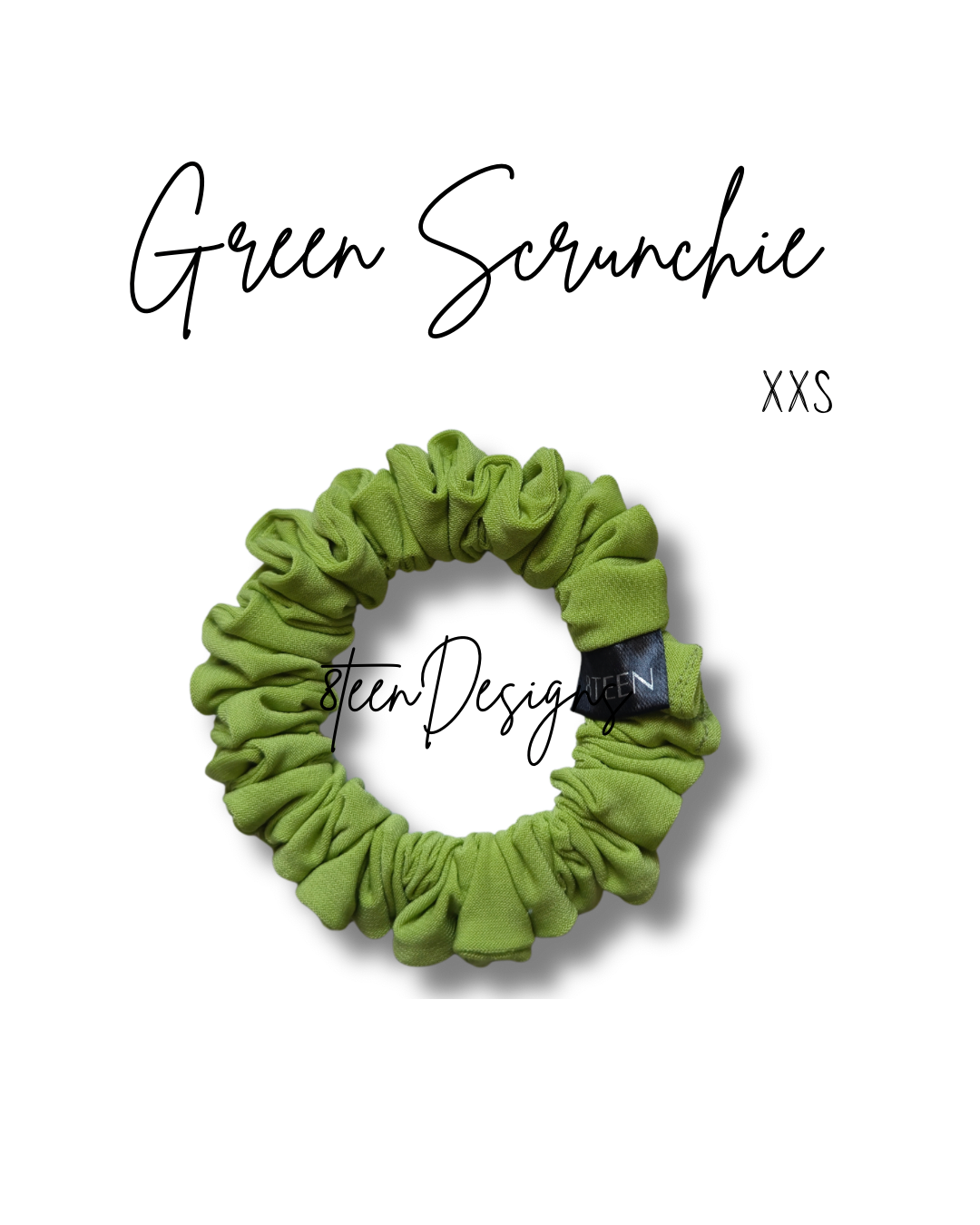 XXS Green Scrunchie | Hair Accessory