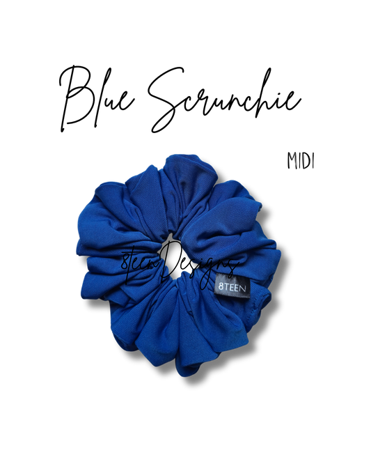 MIDI Blue Scrunchie | Blue Scrunchie | Medium Oversized Hair Accessory