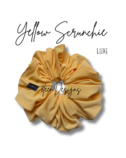 LUXE Yellow Scrunchie | Classic Oversized Hair Accessory