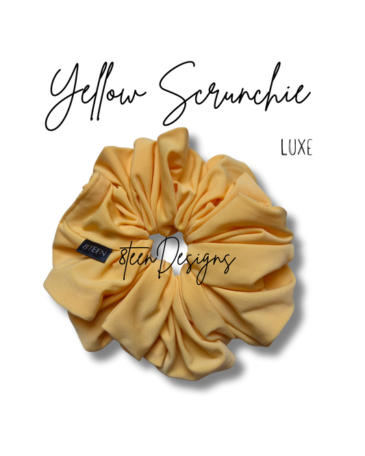 LUXE Yellow Scrunchie | Classic Oversized Hair Accessory