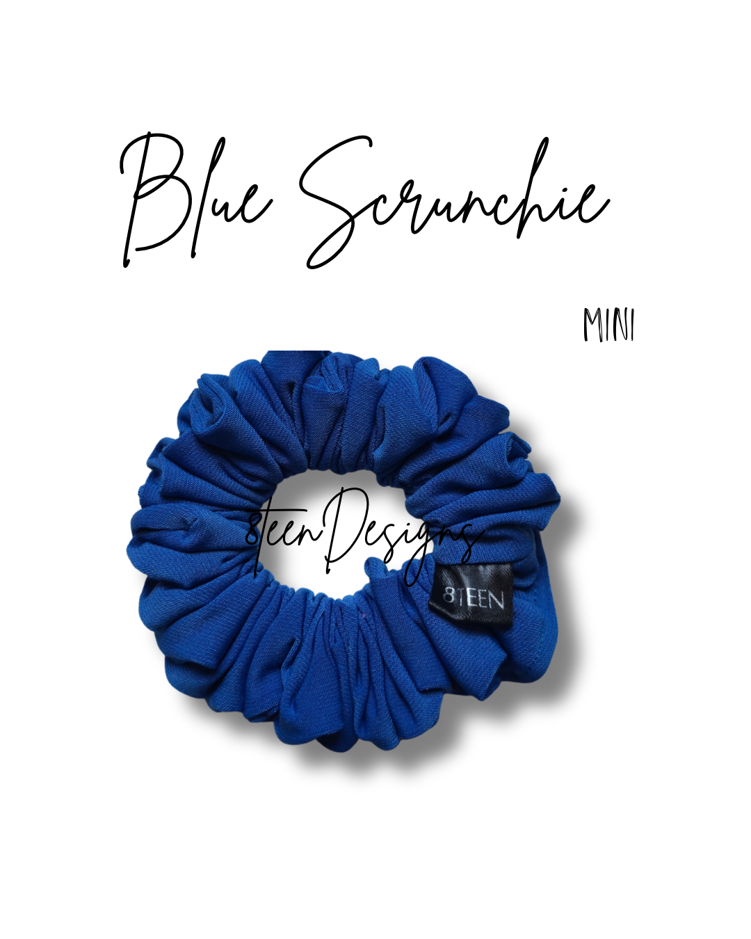 MINI Blue Scrunchie | Hair Accessory