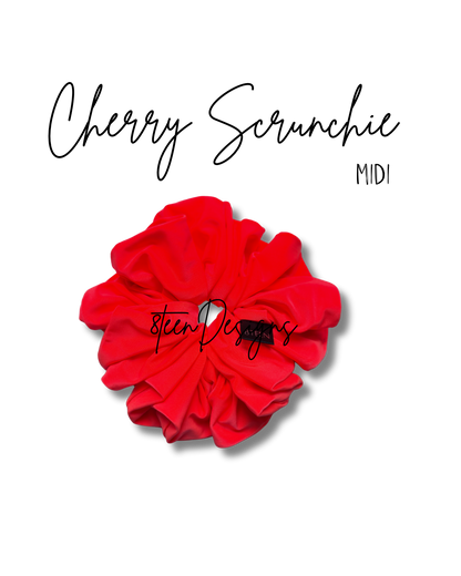MIDI Cherry Scrunchie | Medium Oversized Hair Accessory