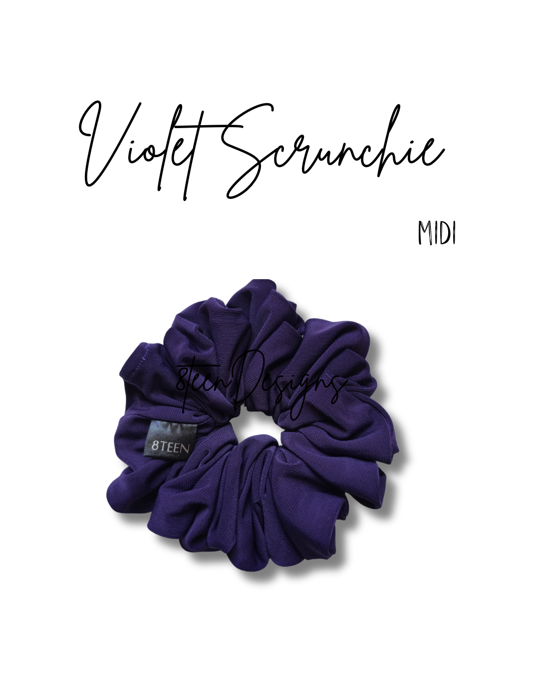 MIDI Violet Scrunchie | Purple Scrunchie | Medium Oversized Hair Accessory