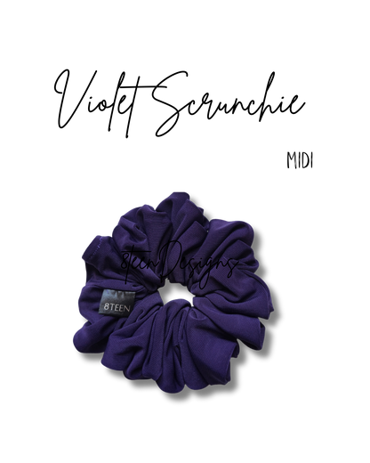 MIDI Violet Scrunchie | Purple Scrunchie | Medium Oversized Hair Accessory