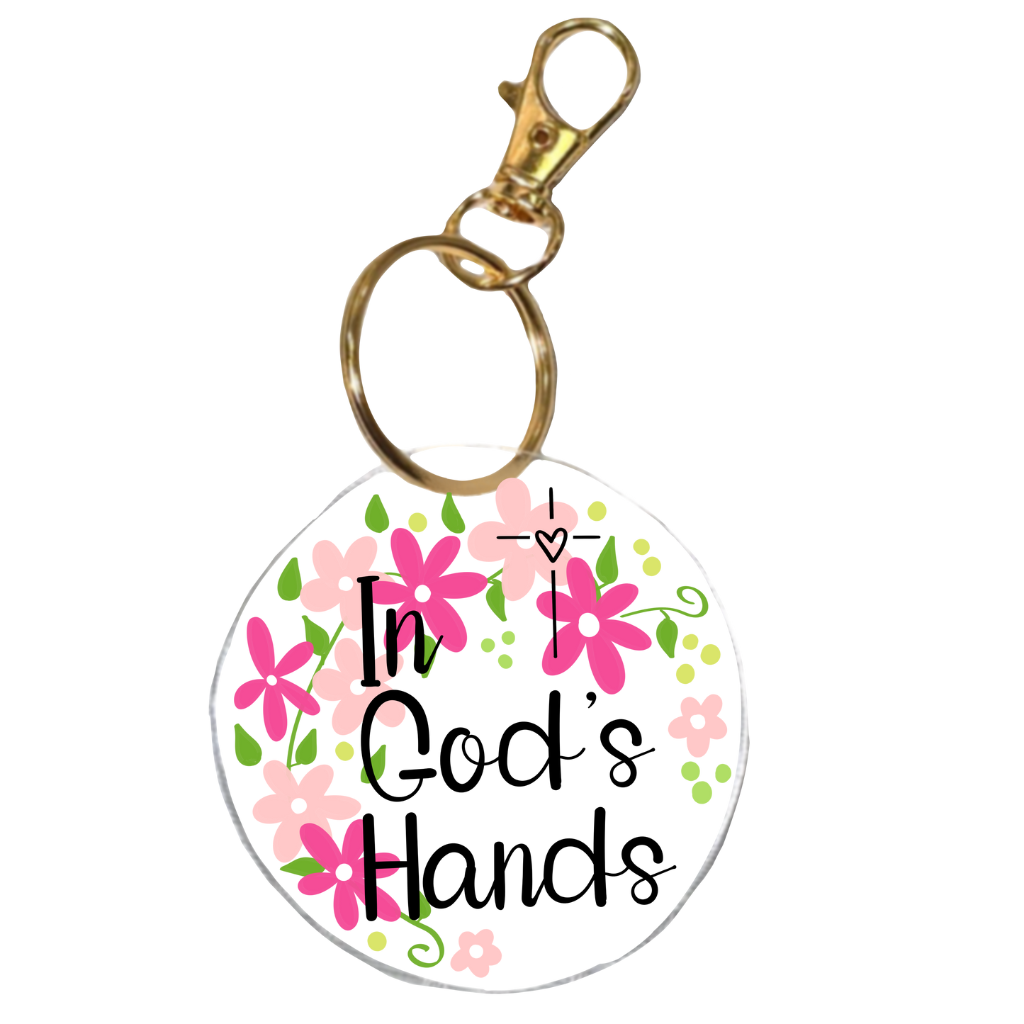 In God’s Hands | Faith Inspired Bible Verse Acrylic Keychain